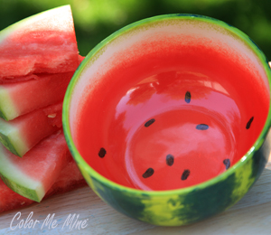 Color Me Mine Scottsdale Watermelon Bowl
