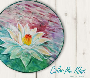 Color Me Mine Scottsdale Lotus Flower Plate