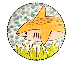 Color Me Mine Scottsdale Happy Shark Plate