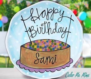 Color Me Mine Scottsdale Birthday Plate