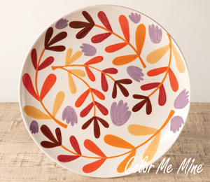 Color Me Mine Scottsdale Fall Floral Charger