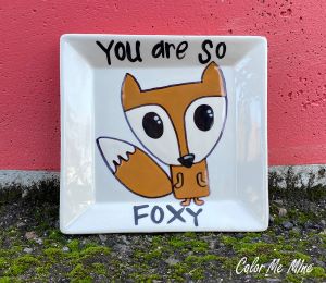 Color Me Mine Scottsdale Fox Plate