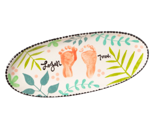 Color Me Mine Scottsdale Footprint Leaf Plate
