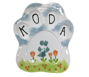 Color Me Mine Scottsdale Paw Print Plate