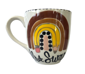 Color Me Mine Scottsdale Neutral Rainbow Mug