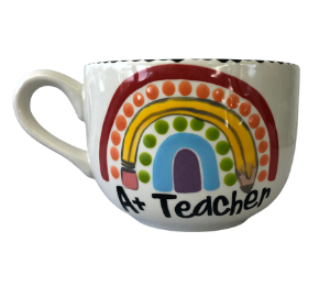 Color Me Mine Scottsdale Polka Dot Rainbow Mug