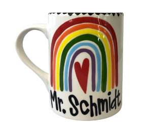 Color Me Mine Scottsdale Rainbow Heart Mug