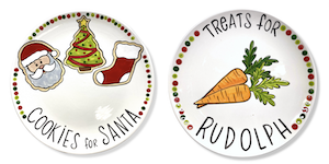 Color Me Mine Scottsdale Santa & Rudolph Plates