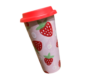 Color Me Mine Scottsdale Strawberry Travel Mug