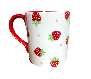 Color Me Mine Scottsdale Strawberry Dot Mug