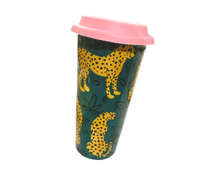 Color Me Mine Scottsdale Cheetah Travel Mug