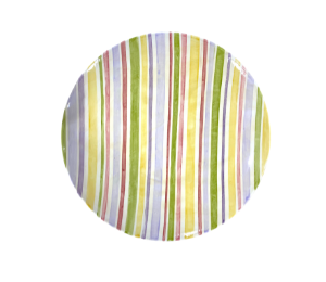 Color Me Mine Scottsdale Striped Fall Plate