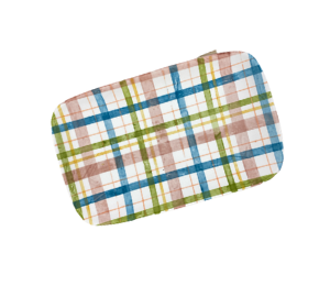 Color Me Mine Scottsdale Fall Plaid Plate