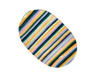 Color Me Mine Scottsdale Stripes Platter