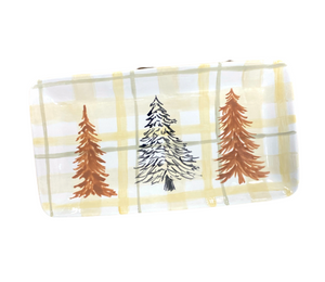 Color Me Mine Scottsdale Pines And Plaid Platter