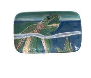 Color Me Mine Scottsdale Swimming Turtle Plate