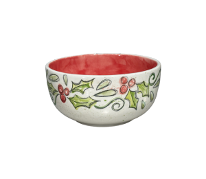 Color Me Mine Scottsdale Holly Cereal Bowl