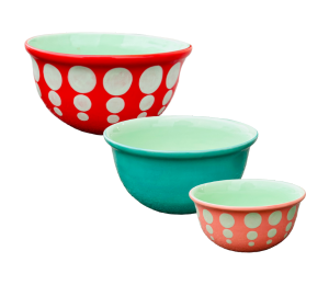 Color Me Mine Scottsdale Retro Mixing Bowls