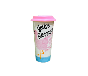 Color Me Mine Scottsdale Flamingo Travel Cup