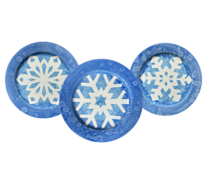 Color Me Mine Scottsdale Paper Snowflake Plate