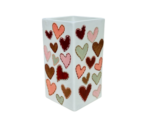 Color Me Mine Scottsdale Quilted Heart Vase
